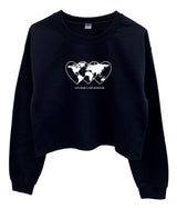 Love Revolution Graphic Cropped Unisex Crewneck Sweatshirt - Color Options Available