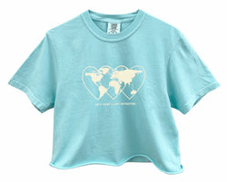 Love Revolution Graphic Garment-Dyed Relaxed Fit Unisex Cropped Tee - Color Options Available (Copy)