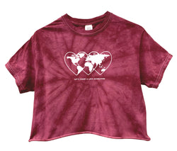 Love Revolution Graphic Tie-Dye Unisex Cropped Tee - Color Options Available