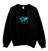 Love Revolution Black Graphic Unisex Crewneck Sweatshirt