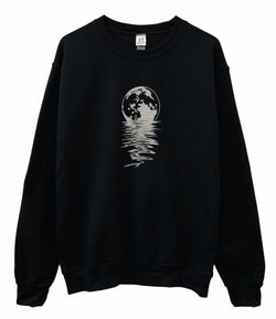 Lunar Mystique Graphic Unisex Crewneck Sweatshirt - Color Options Available