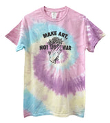 Make Art, Not War Rose Graphic Tie-Dye Unisex Tee - Color Options Available