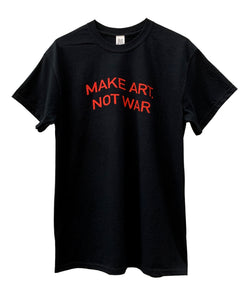 Make Art, Not War Black Graphic Unisex Tee