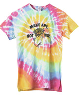 Make Art, Not War Pastel Rainbow Tie-Dye Graphic Unisex Tee