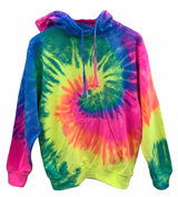 Neon Rainbow Tie-Dye Unisex Hoodie