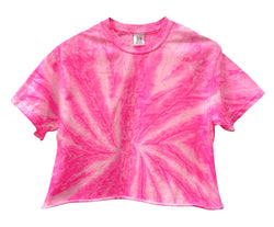 NEON COLLECTION: Rose Tie-Dye Unisex Cropped Tee