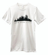 New York City Skyline White Graphic Unisex Tee