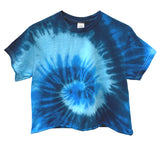 Tie-Dye Short Sleeve Unisex Cropped Tee, Hand Dyed