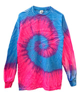 Tie-Dye Long Sleeve Unisex Tee, Hand Dyed