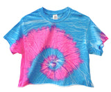 Tie-Dye Short Sleeve Unisex Cropped Tee, Hand Dyed