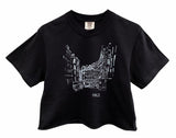 Streets of Paris Graphic Unisex Pigment Dyed Cropped Tee - Color Options Available