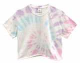 Peony Pastel Tie-Dye Unisex Cropped Tee