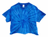 Royal Blue Tie-Dye Unisex Cropped Tee