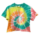 Tie-Dye Short Sleeve Unisex Cropped Tee