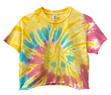 Tie-Dye Short Sleeve Unisex Cropped Tee