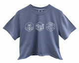 Sun & Surf Graphic Unisex Pigment Dyed Cropped Tee - Color Options Available