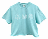 Sun and Surf Graphic Unisex Pigment Dyed Cropped Tee - Color Options Available