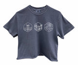 Sun & Surf Graphic Unisex Pigment Dyed Cropped Tee - Color Options Available