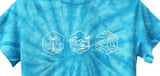 Sun and Surf Graphic Turquoise Tie-Dye Unisex Cropped Tee