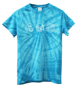 Sun and Surf Graphic Turquoise Tie-Dye Unisex Tee