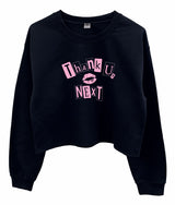 Thank U, Next Graphic Cropped Unisex Crewneck Sweatshirt