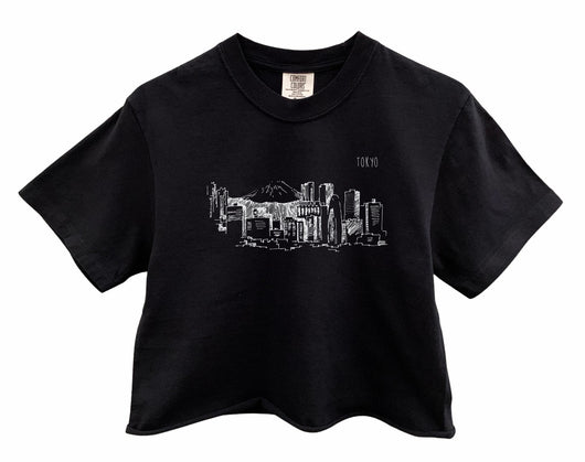 Tokyo Graphic Unisex Pigment Dyed Cropped Tee - Color Options Available