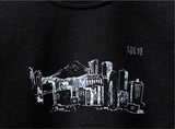 Tokyo Black Graphic Cropped Crewneck Sweatshirt
