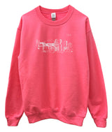 Tokyo Neon Pink Graphic Crewneck Sweatshirt