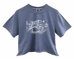 Venice Graphic Unisex Pigment Dyed Cropped Tee - Color Options Available