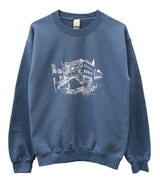 Venice Indigo Blue Graphic Crewneck Sweatshirt