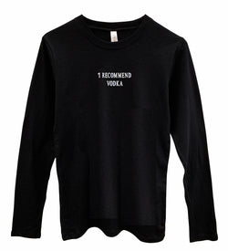 I Recommend Vodka Women's Graphic Black Lightweight Long Sleeve Tee