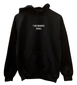 I Recommend Vodka Graphic Black Hoodie