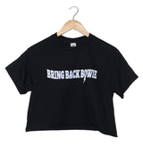 Bring Back Bowie Black Cropped Unisex Tee