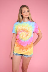 Chill Out Pastel Tie-Dye Graphic Unisex Tee