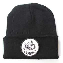 Scorpio Zodiac Black Beanie