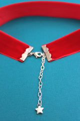 Red Velvet Choker Necklace