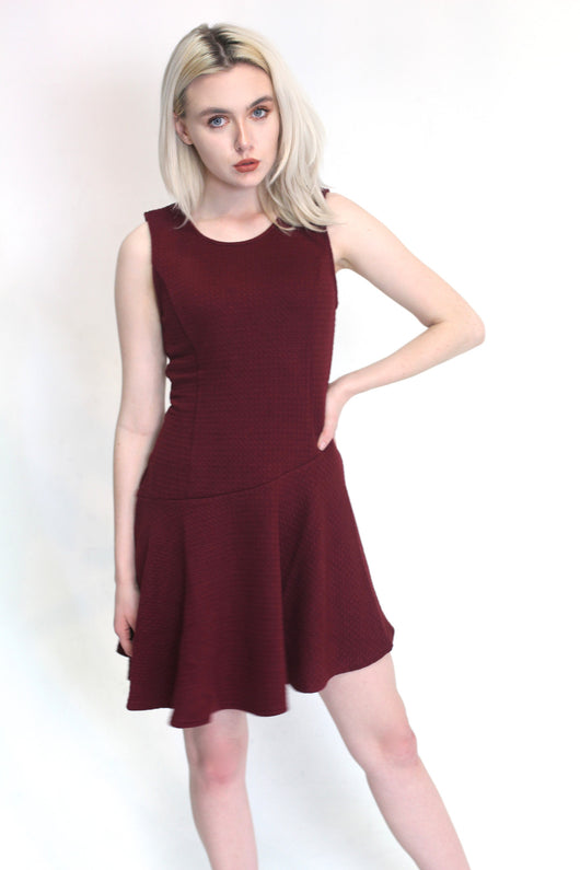 Asymmetrical Burgundy Dress Era of Artists Asymmetrical Burgundy Dress Era of Artists