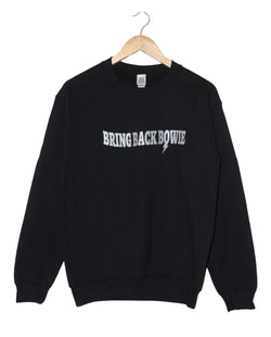 Bring Back Bowie Graphic Black Crewneck Sweatshirt - Choose Ink Color