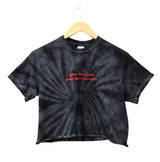 After the Plague Came the Renaissance Black Tie-Dye Cropped Unisex Tee