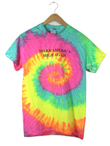 Make America High Again Fluorescent Rainbow Tie-Dye Graphic Unisex Tee