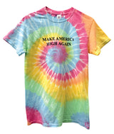 Make America High Again Pastel Rainbow Tie-Dye Graphic Unisex Tee